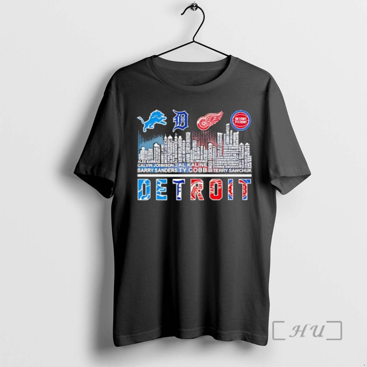 Officials Detroit Sports Lions X Tigers X Red Wings X Pistons Skyline City Teams And