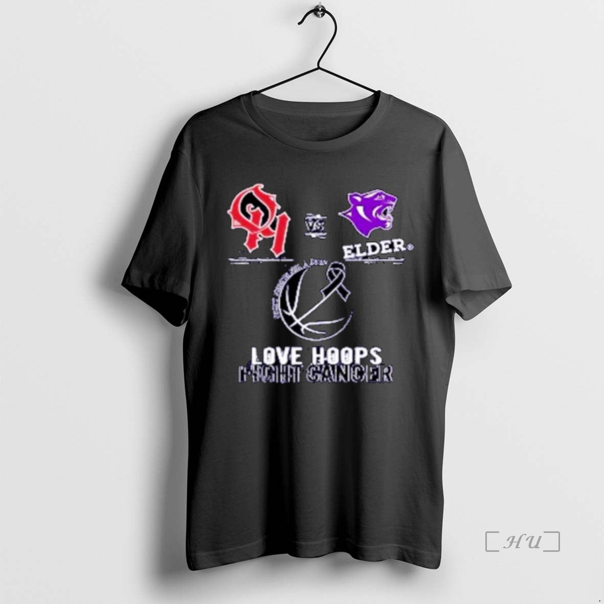 Officials Elde Panthers Vs Oak Hills Highlanders 2026 Love Hoops Fight Cancer Ornaments Premium