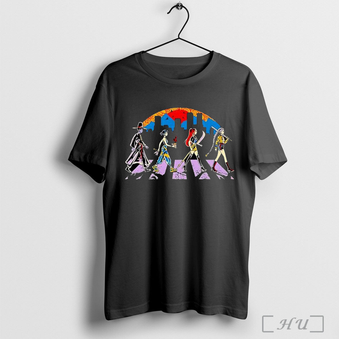 Officials Fantasy Characters Abbey Road Skyline T Shirt