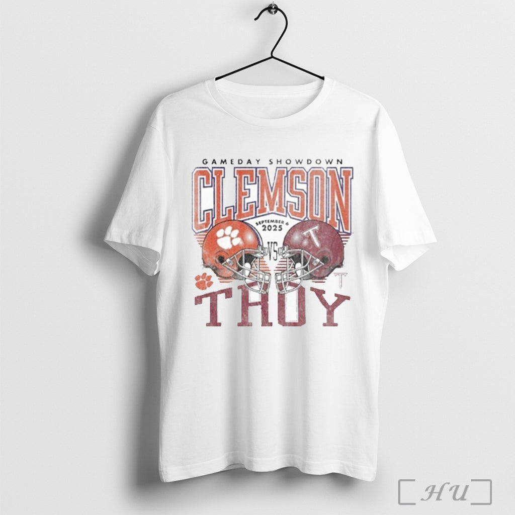 Officials Gameday Showdown 2025 Clemson Vs Troy Matchup T Shirt