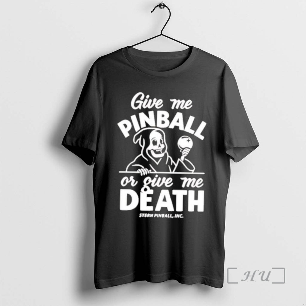 Officials Give Me Pinball Or Give Me Death Stern Pinball Skeleton Premium T Shirts Sweater
