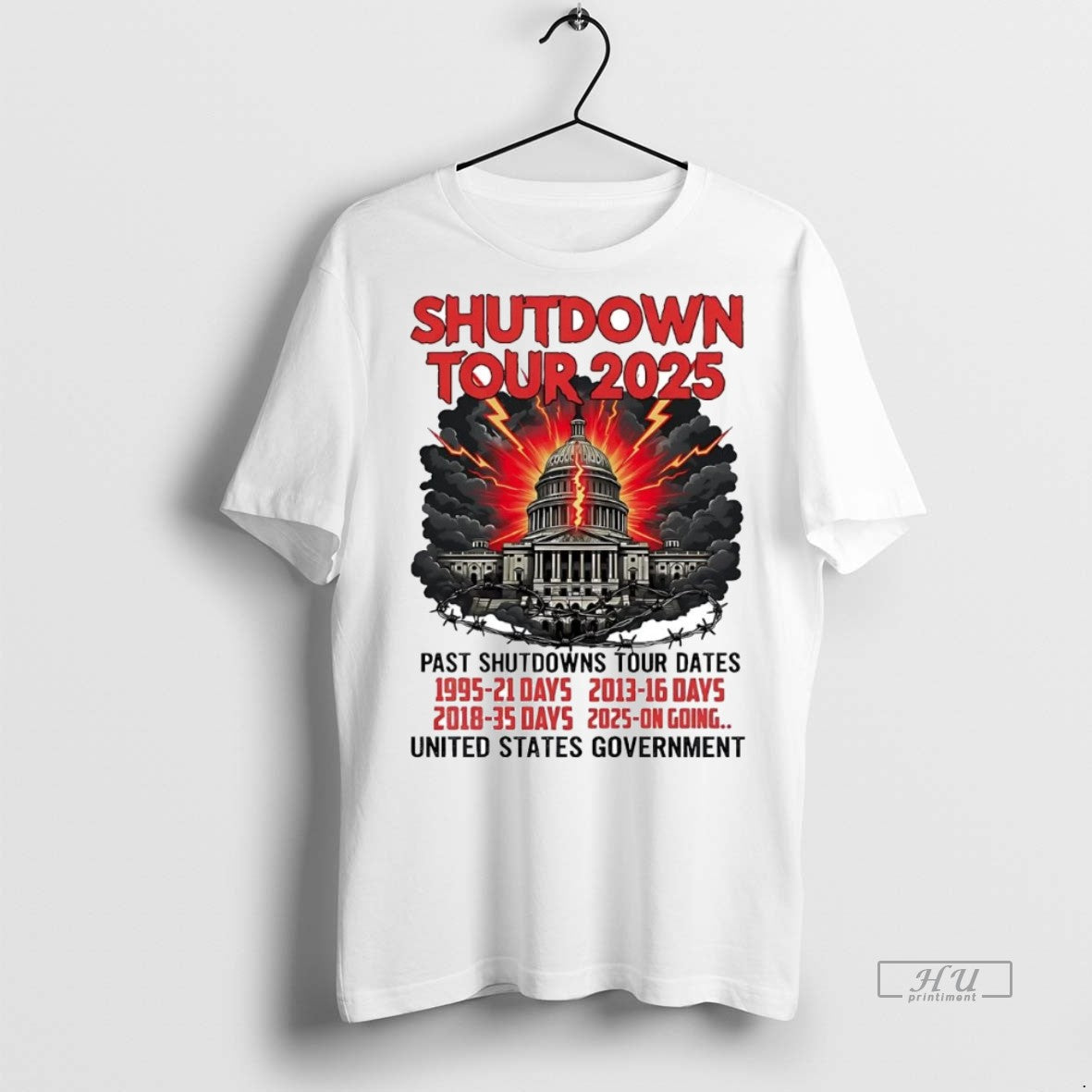 Officials Government Shutdown Tour 2025 Past Shutdowns Tour Dates T Shirt Sweater