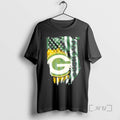 Officials Green Bay Packers Football X American Flag