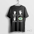 Officials Green Bay Packers Nothing Beats Rock Beats Scissors Paper Beats Rock Premium T Shirts