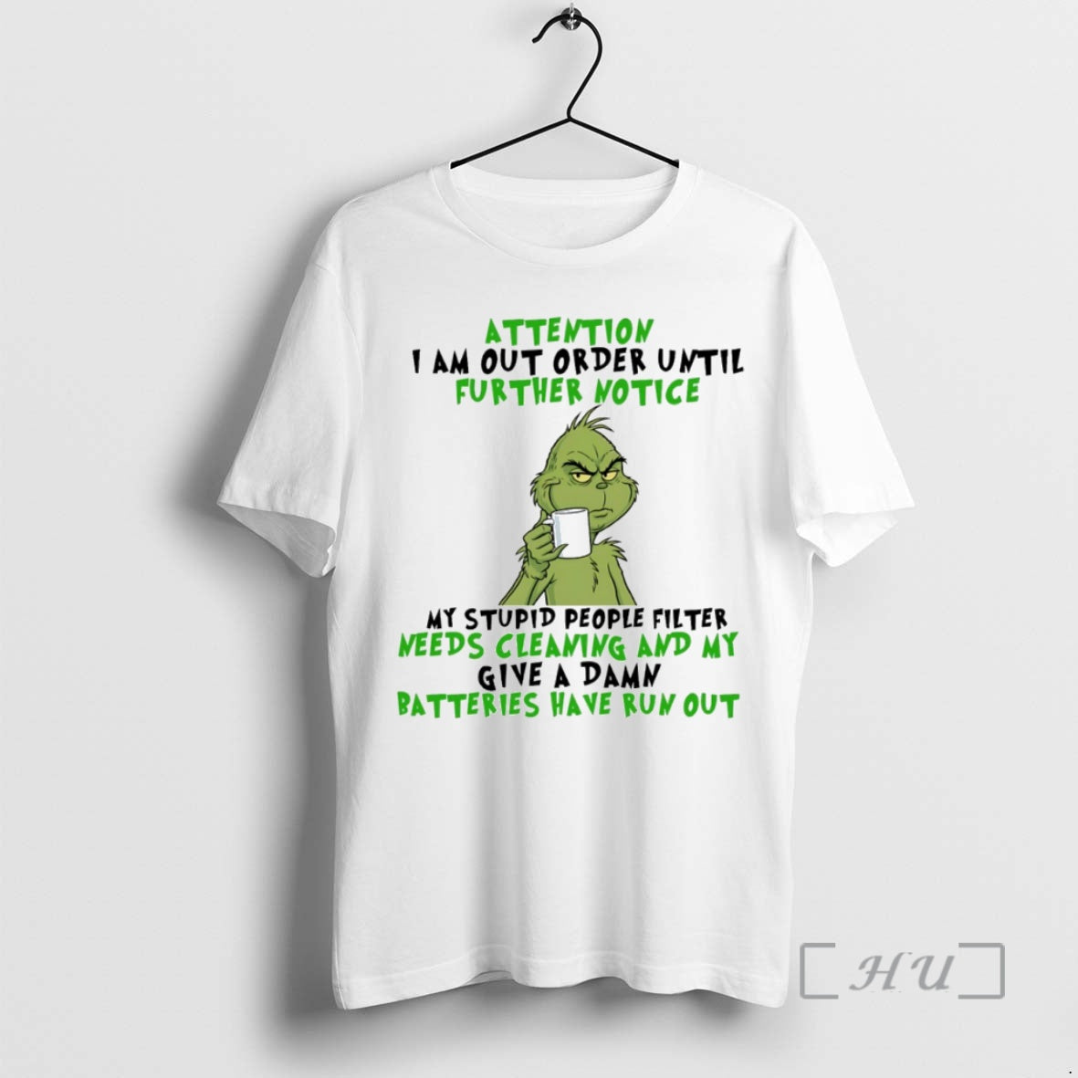 Officials Grinch Attention I Am Out Order Until Further Notice Circle Premium T Shirts Sweater