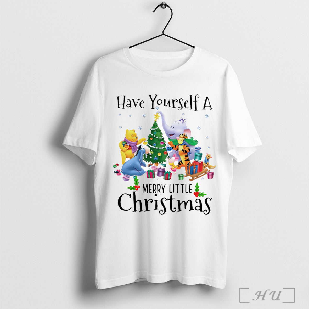 Officials Have Yourself Merry Little Christmas Pooh And Friends T Shirt