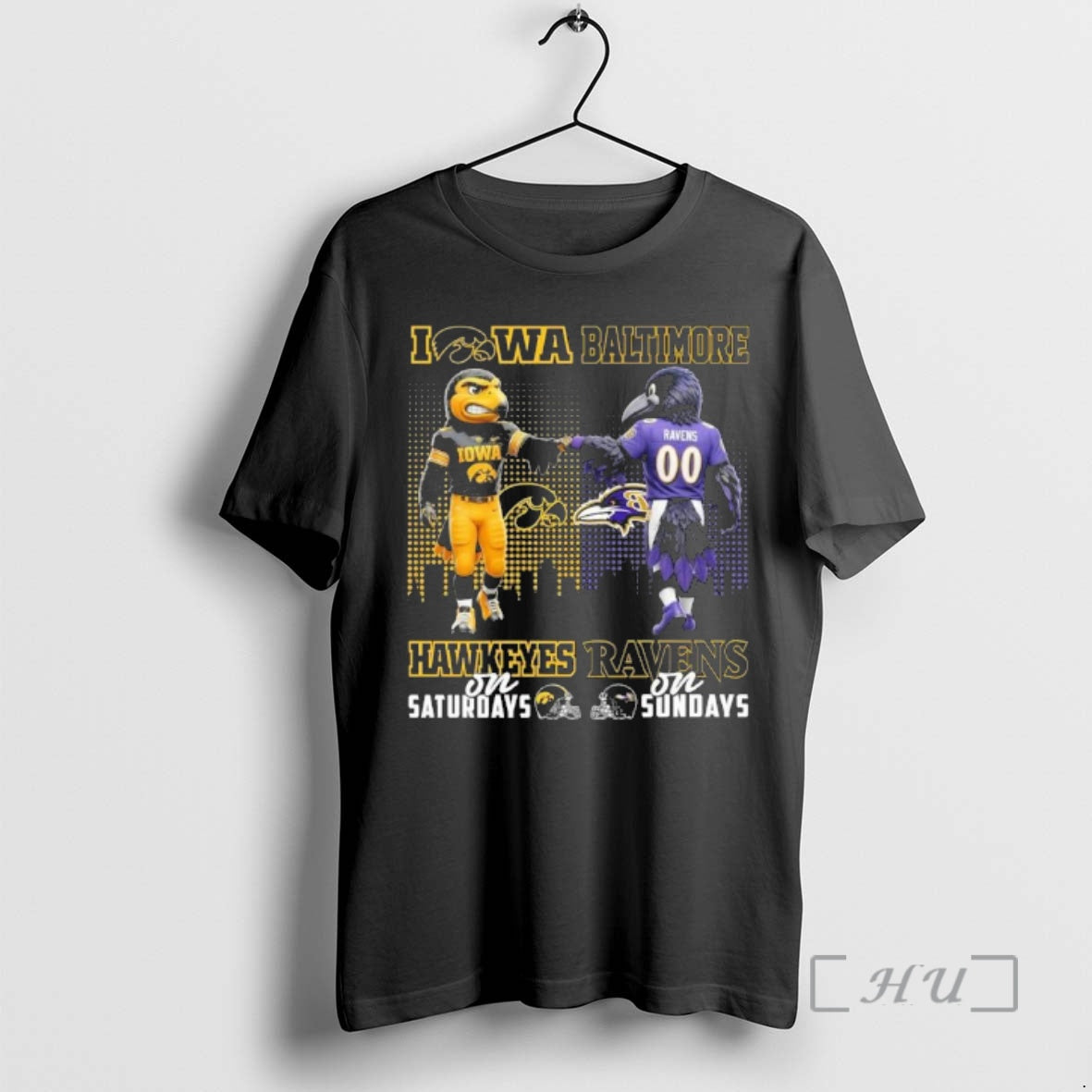 Officials Hawkeyes Vs Ravens Mascot On Saturdays And On Sundays