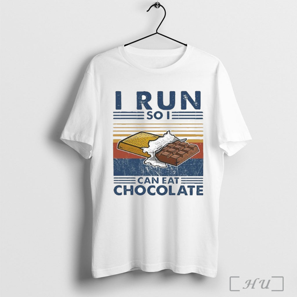 Officials I Run So I Can Eat Chocolate Vintage T Shirt