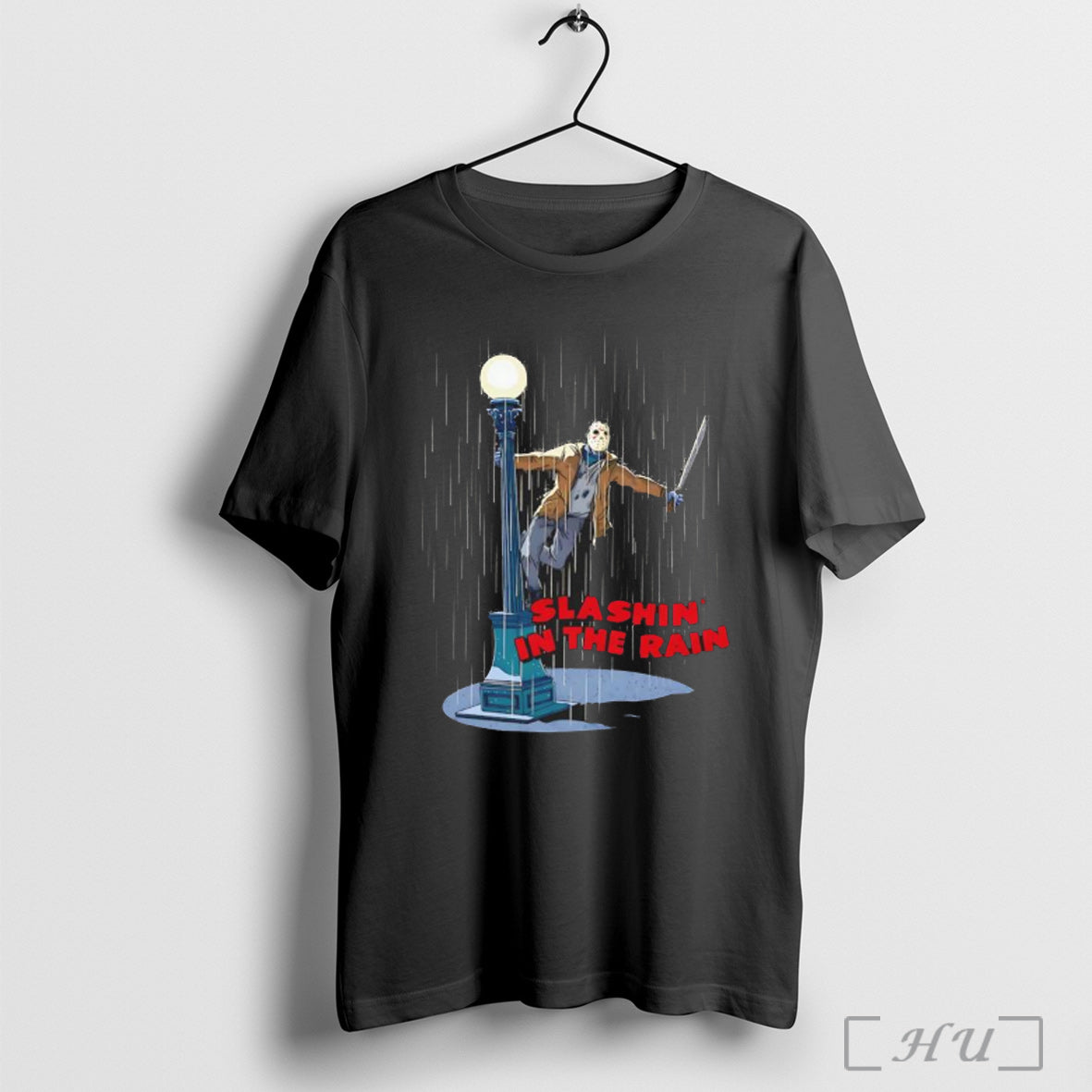 Officials Jason Voorhees Slashin In The Rain Halloween Character Funny Graphic T Shirt