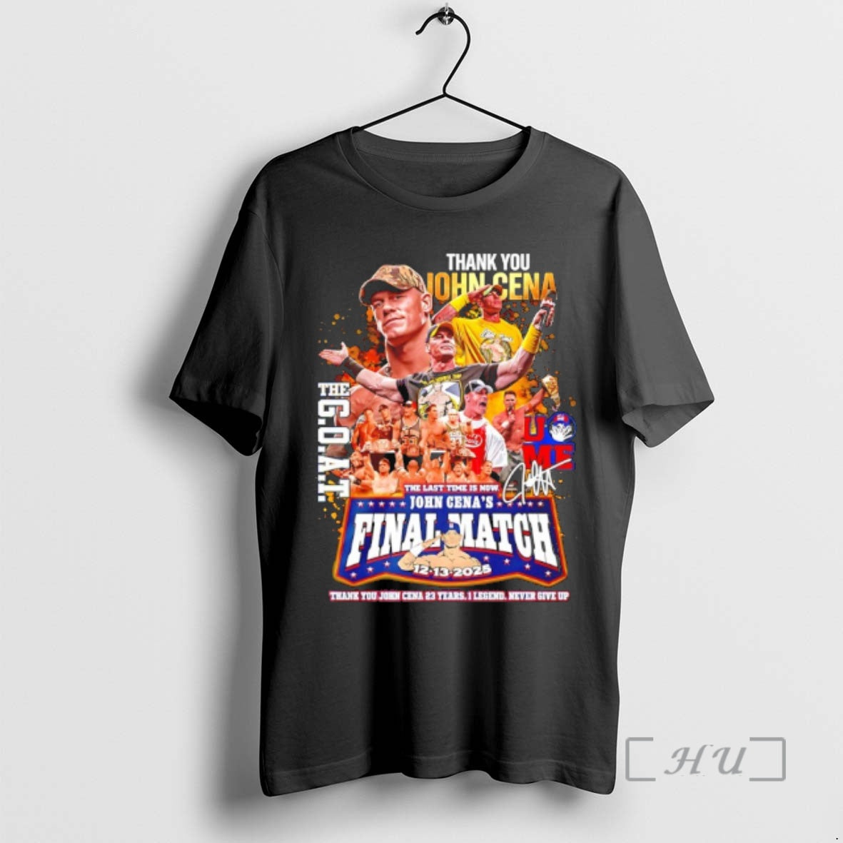 Officials John Cena Final Match Thank You The Goat Signature