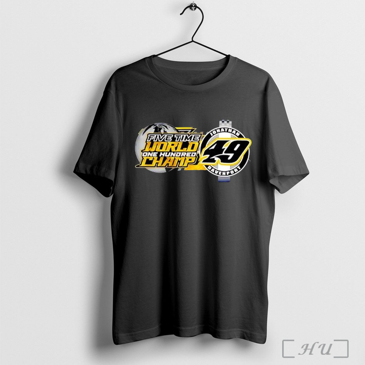 Officials Jonathan Davenport 49 Five Time World One Hundred Champ T Shirt