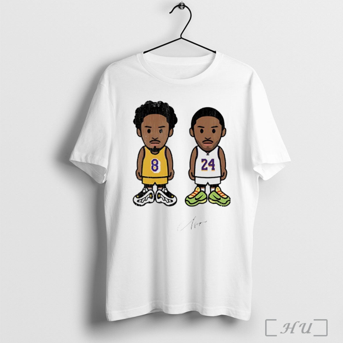 Officials Kobe Bryant Number 8 And 24 Signature Cartoon T Shirt