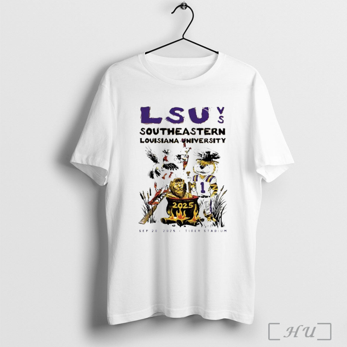 Officials Lsu Tiger Vs Southeastern Louisiana Lions Football Game Day 2025 T Shirt