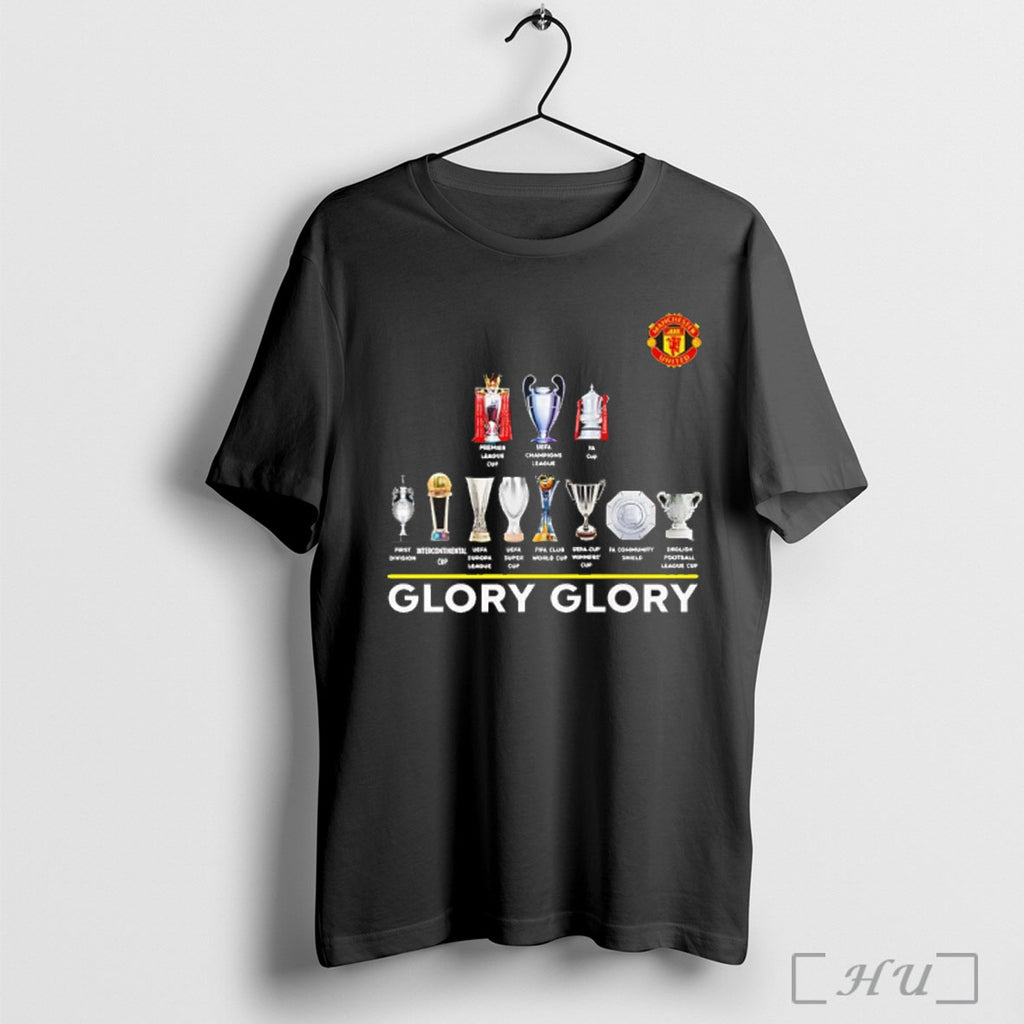 Officials Manchester United Glory Glory Trophy T Shirt