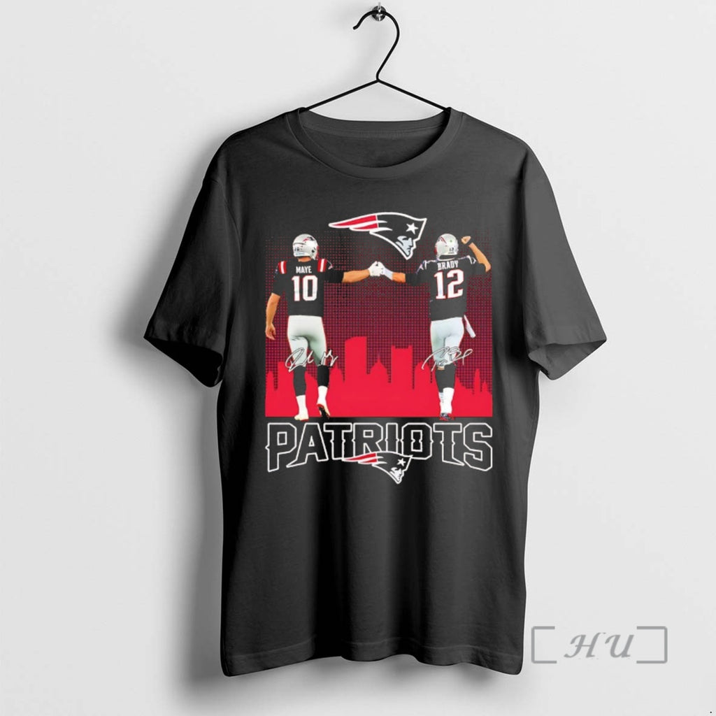 Officials Maye And Brady Fist Bump Patriots Signatures Christmas Chriast