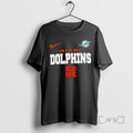 Officials Miami Dolphins X Ucme John Cena Never Give Up 2 Sided Premium T Shirts