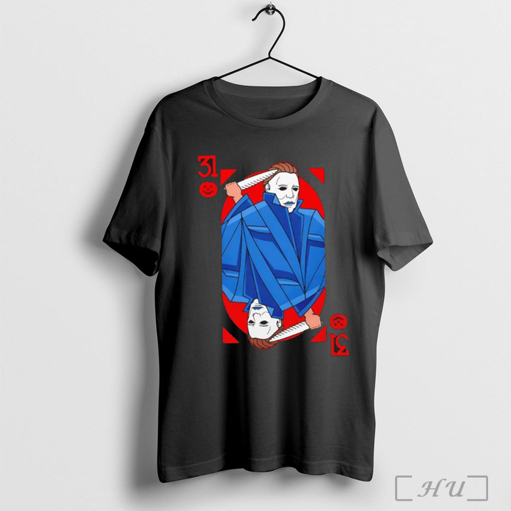 Officials Michael Myers 31 Halloween Character Card Style T Shirt
