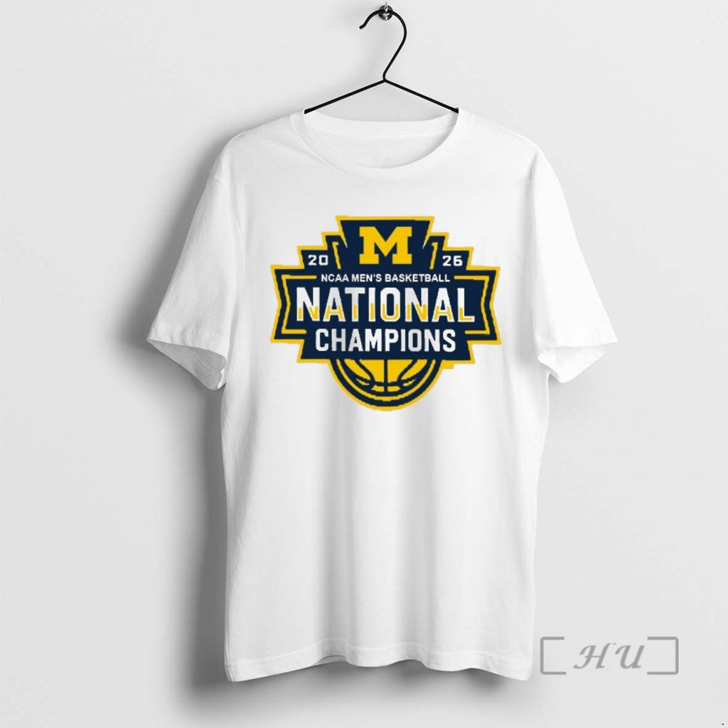 Officials Michigan Wolverines 2026 Ncaa Di Mens Basketball National Champions Logo Premium T Shirts Sweater