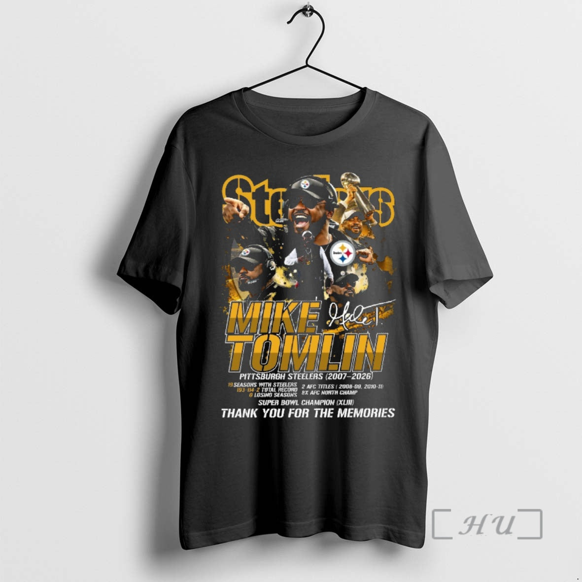 Officials Mike Tomlin 2007 2026 Thank You For The Memories Signature Premium T Shirts Sweater