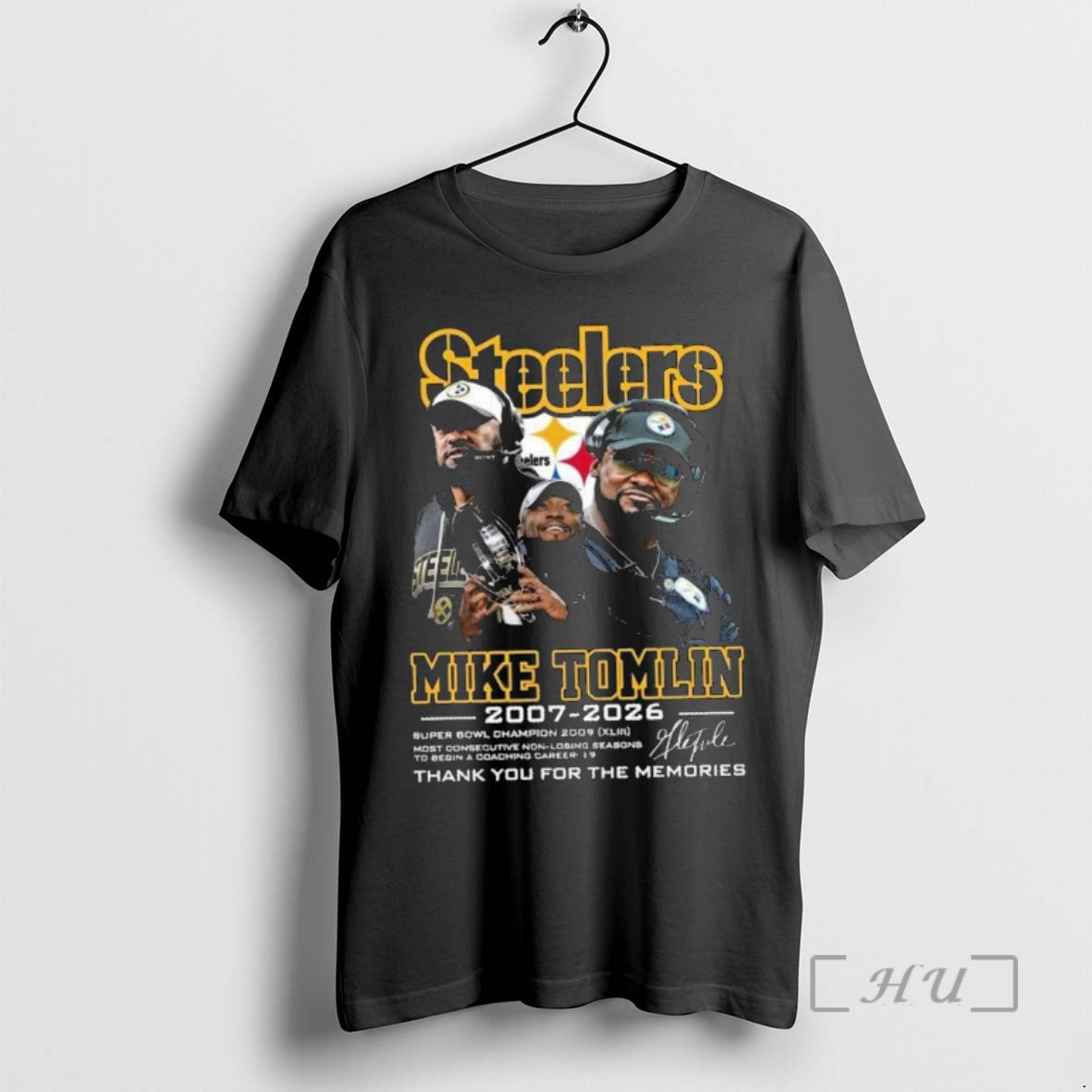 Officials Mike Tomlin Steelers 2007 2026 Thank You For The Memories Signature Premium T Shirts