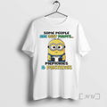 Officials Minion With Coffee Some People Are Just Mems Memories And Mistakes Premium T Shirts