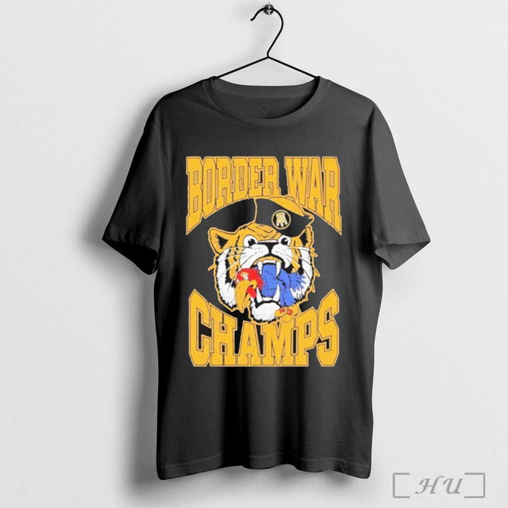 Officials Missouri Tigers Beat Kansas Jayhawks Border War Champs Mascot T Shirt