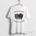Officials Mouse Crying And Laptop Born To Slay Forced To Work Meme Premium T Shirts