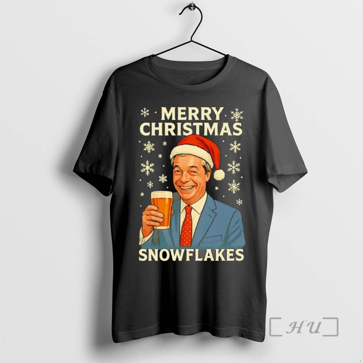 Officials Nigel Farage Merry Christmas Snowflakes
