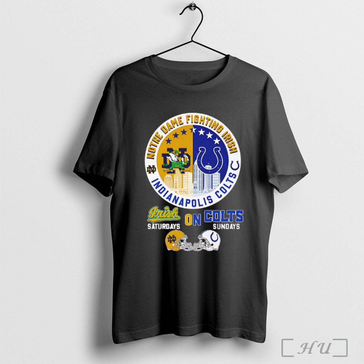 Officials Notre Dame Fighting Irish Saturdays And Indianapolis Colts Sundays Match Day Football Logo