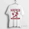 Officials Oklahoma Sooners Football Baker Mayfield Heisman Winner Trophy 2017 Circle Premium T Shirts Sweater