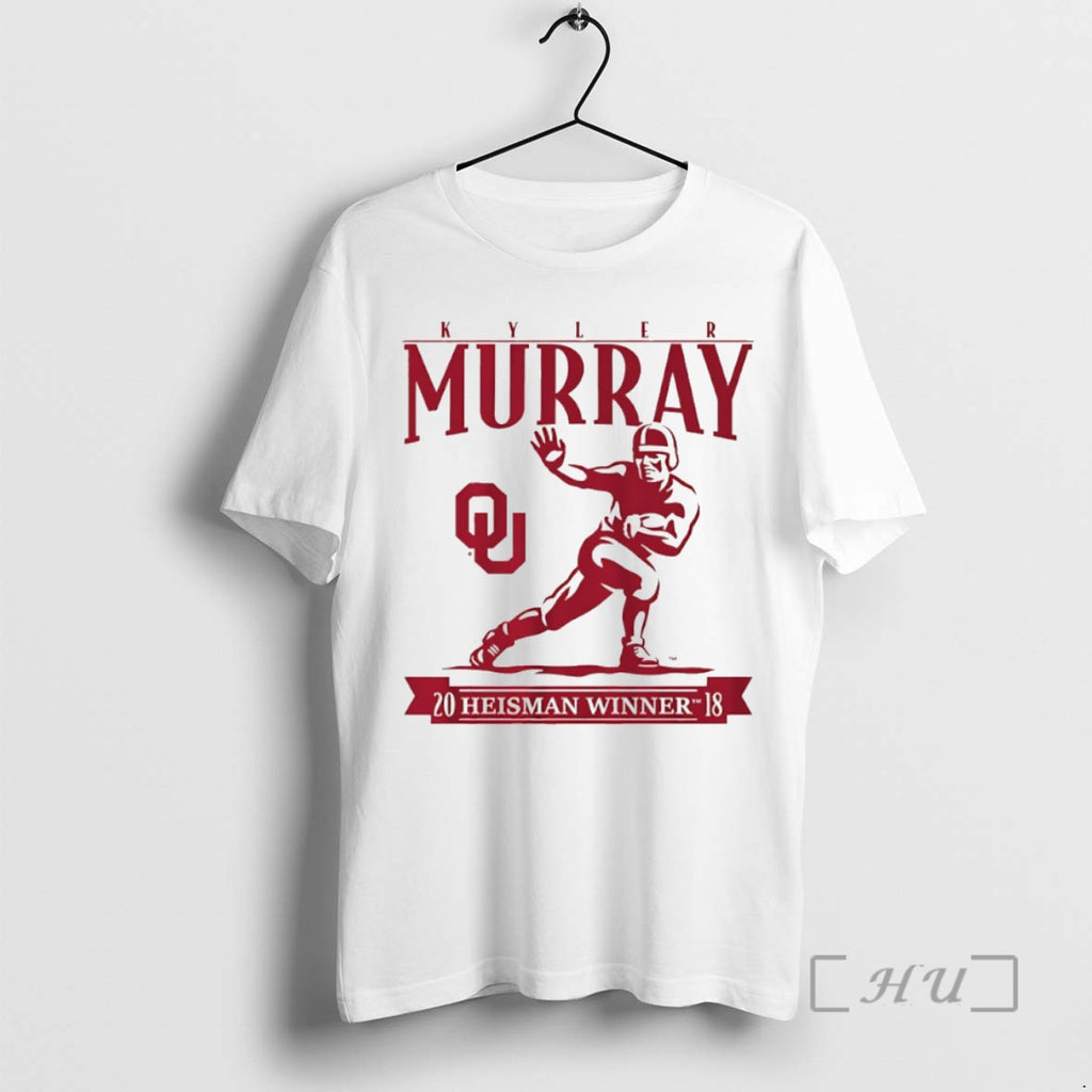 Officials Oklahoma Sooners Football Kyler Murray Heisman Winner Trophy 2018 Circle Premium T Shirts Sweater