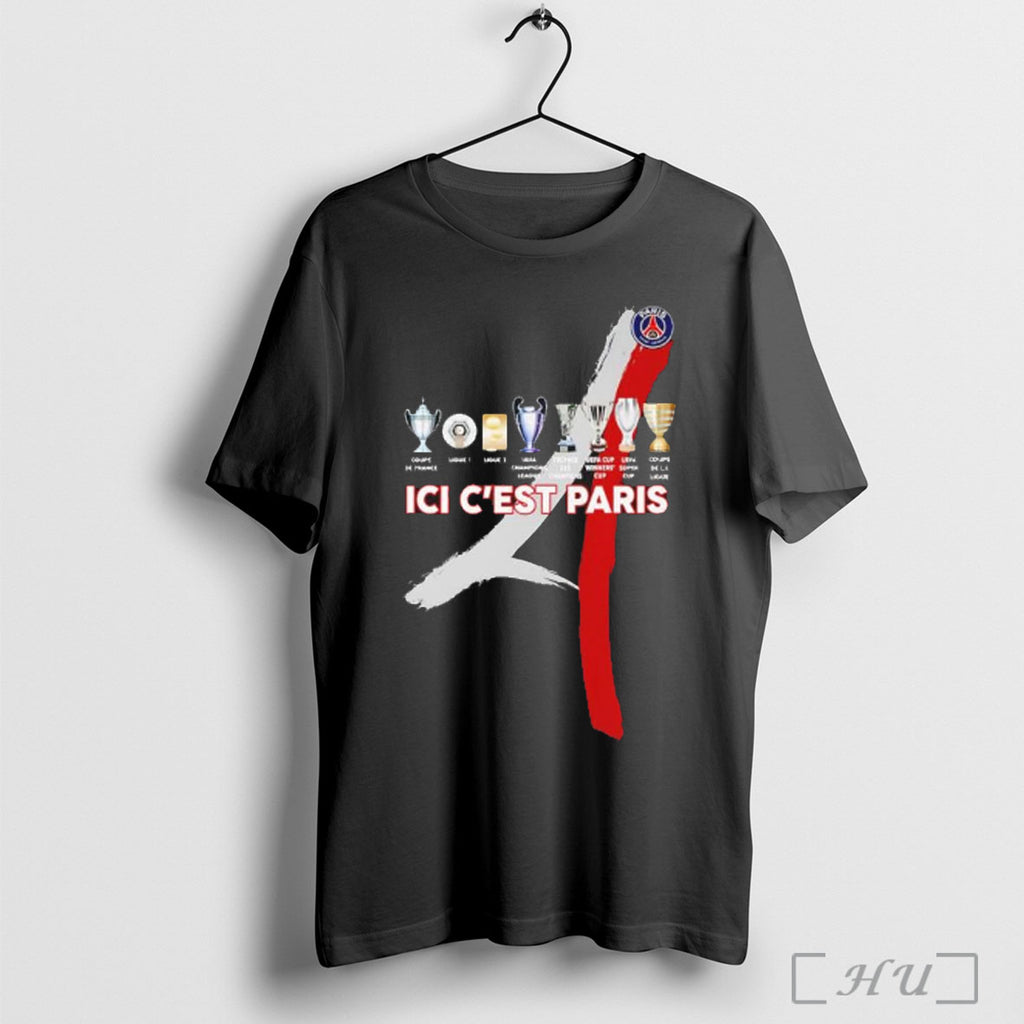 Officials Paris Saint Germain Football Ici Cest Paris Trophy T Shirt