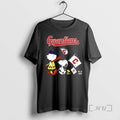 Officials Peanuts Chracters Flag With Cleveland Guardians