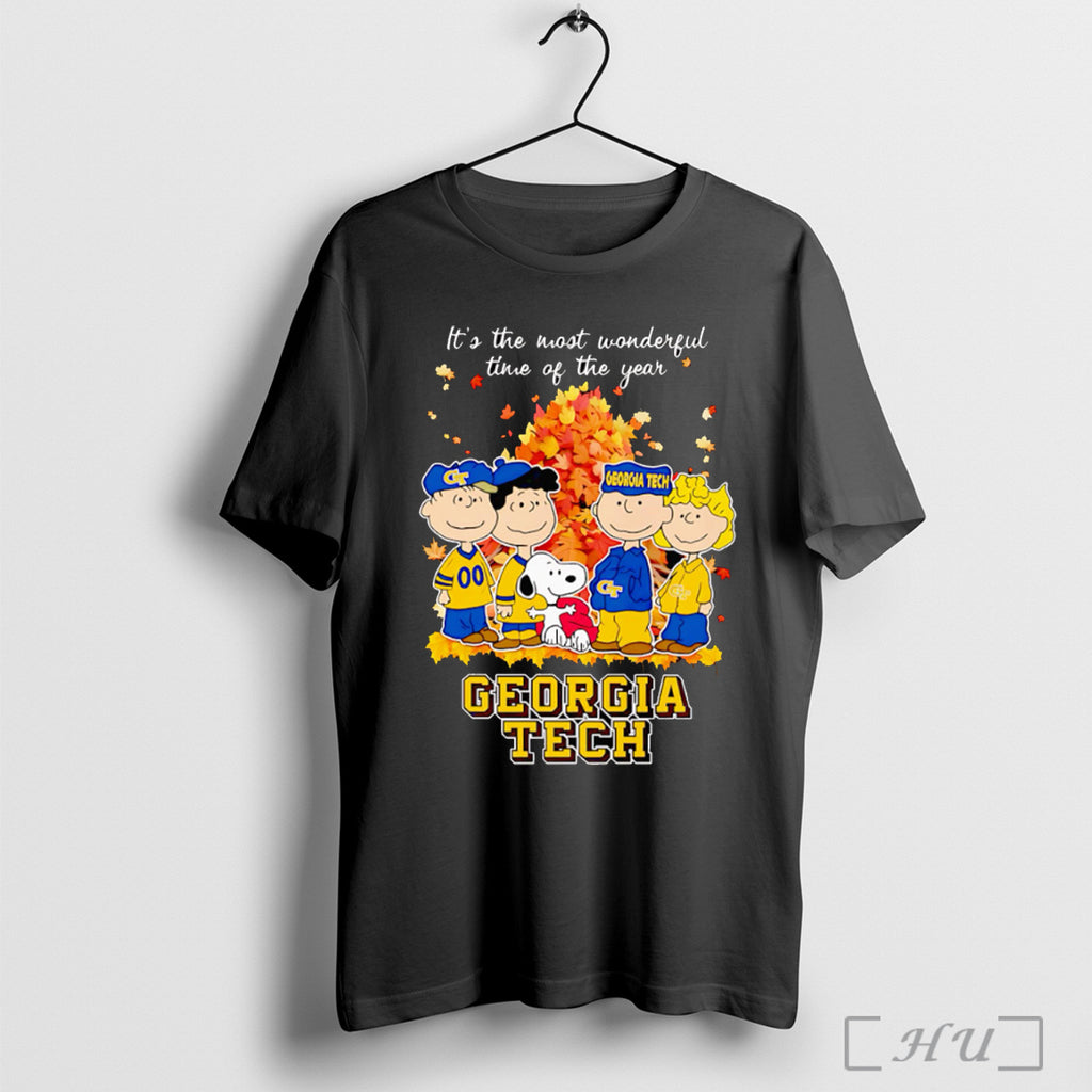Officials Peanuts Its The Most Wonderful Time Of The Year Georgia Tech T Shirt