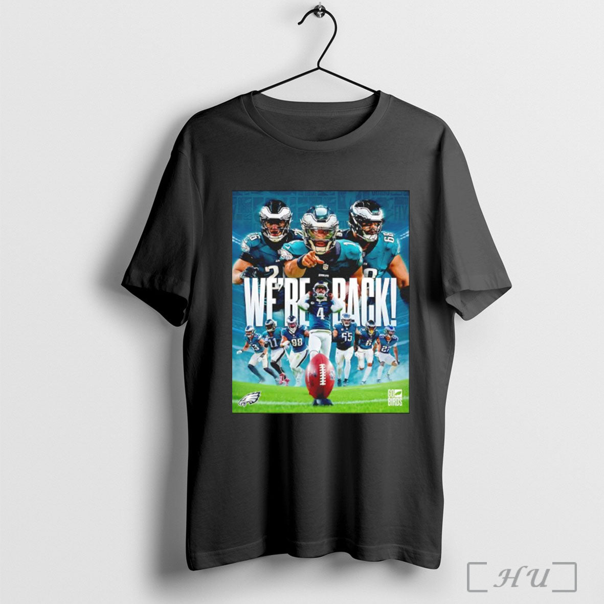 Officials Philadelphia Eaglethe We Are Back Football Player Collage T Shirt