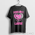 Officials Pink Out Heart Logo Lions T Shirt