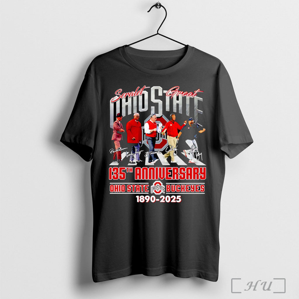 Officials Scarlet Great Ohio State 135th Anniversary 1890 2025 T Shirt
