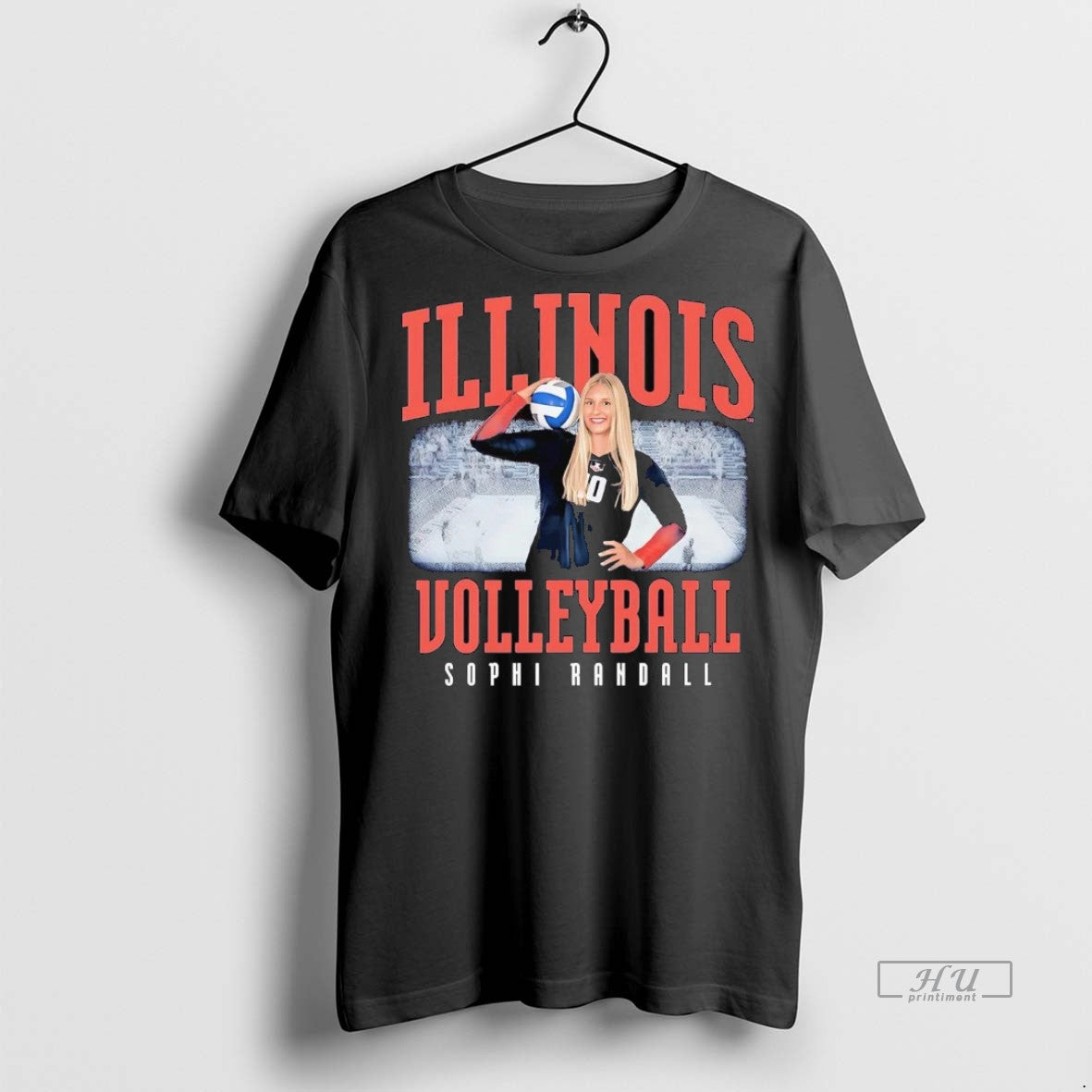 Officials Sophi Randall Illustrated Illinois Volleyball T Shirt Sweater