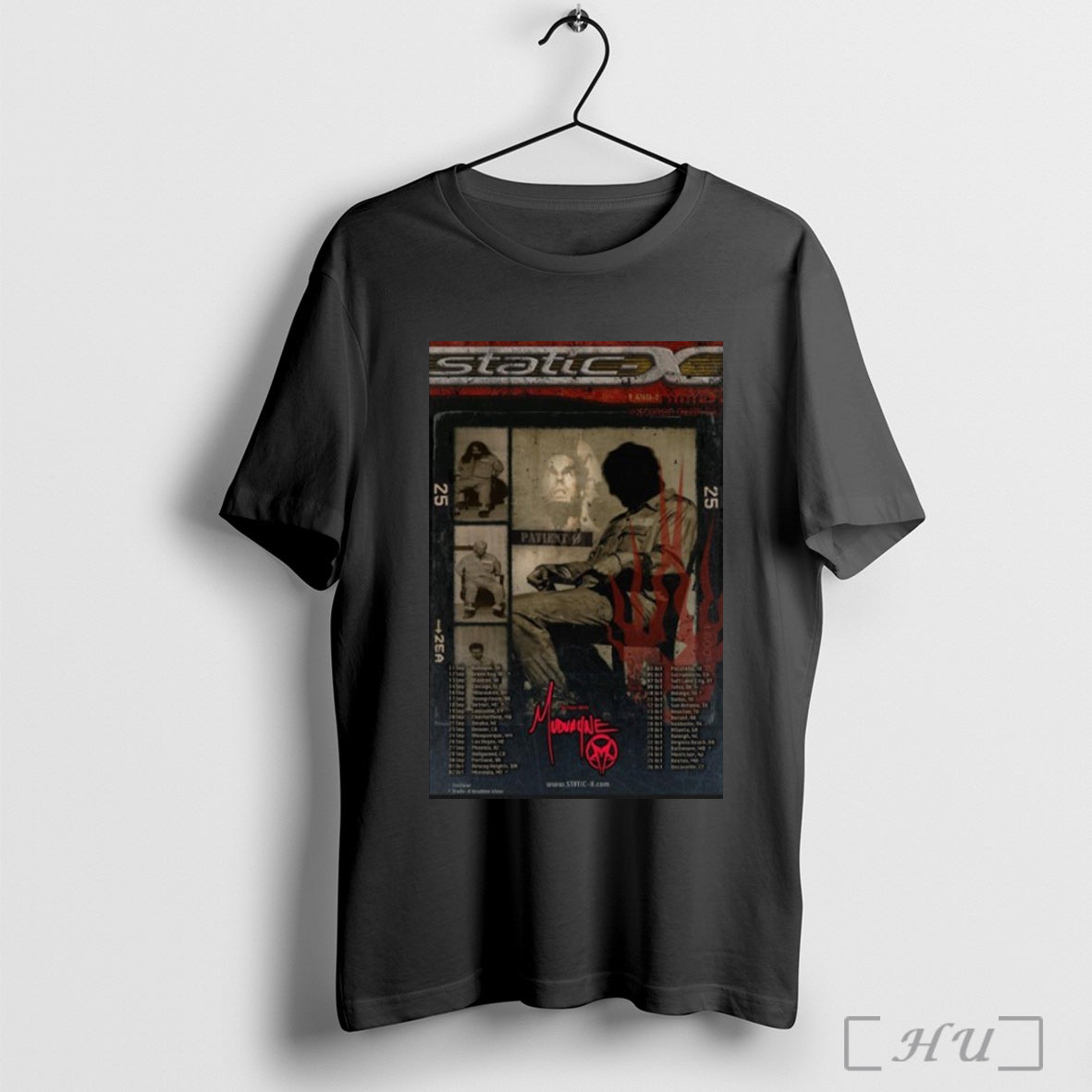 Officials Static X L D 50 25th Anniversary Tour 2025 Dates T Shirt