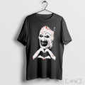 Officials The Clown Terrifier Creepy Heart Hands T Shirt