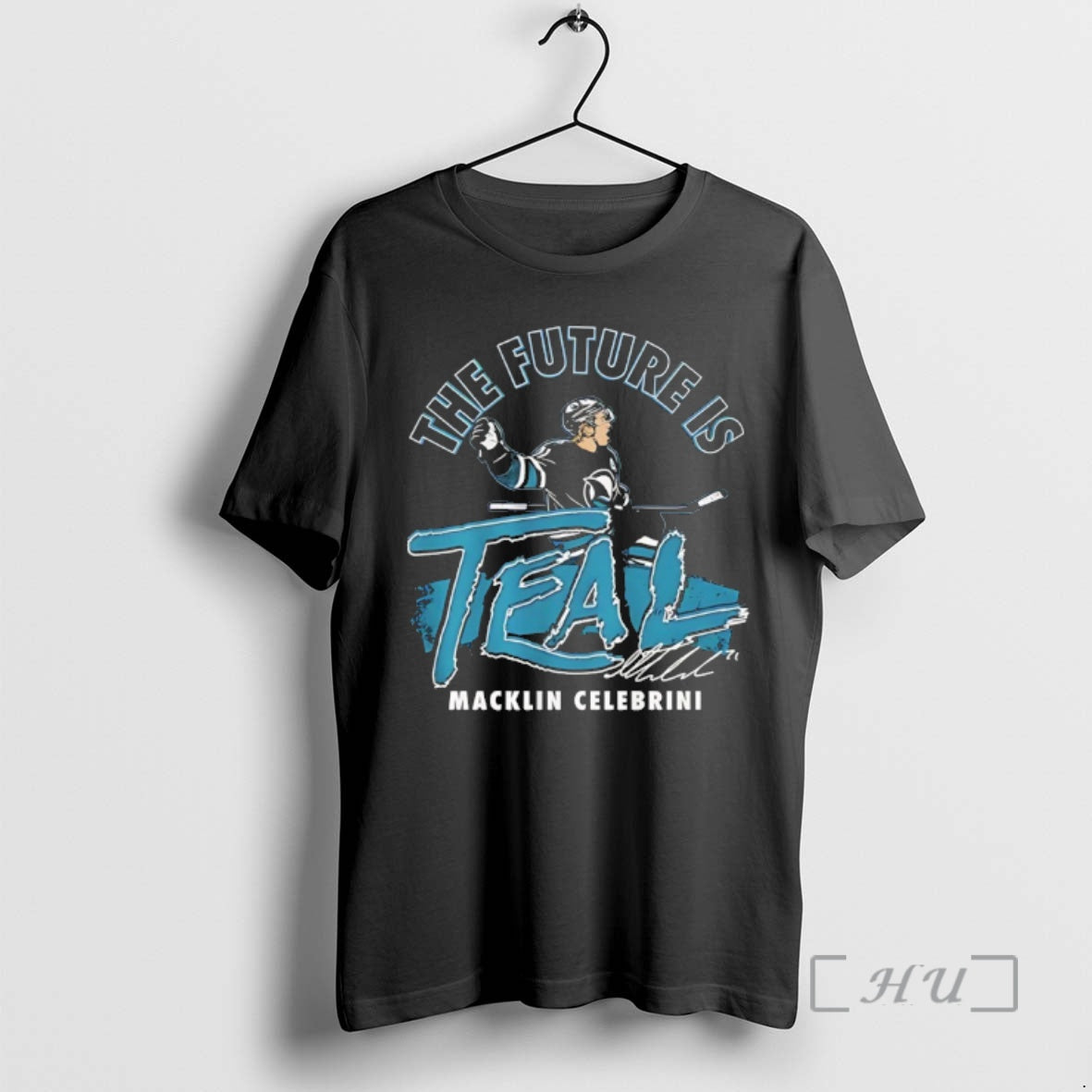 Officials The Future Is Teal Macklin Celebrini San Jose Sharks Signature Premium T Shirts Sweater