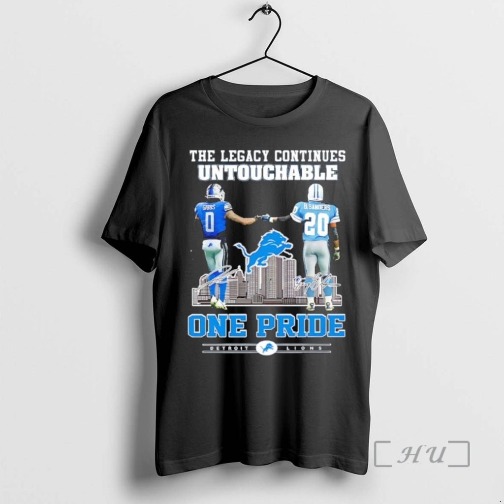Officials The Legacy Continues Untouchable One Pride Barry Sanders And Charlie Gibbs Detroit Lions Premium