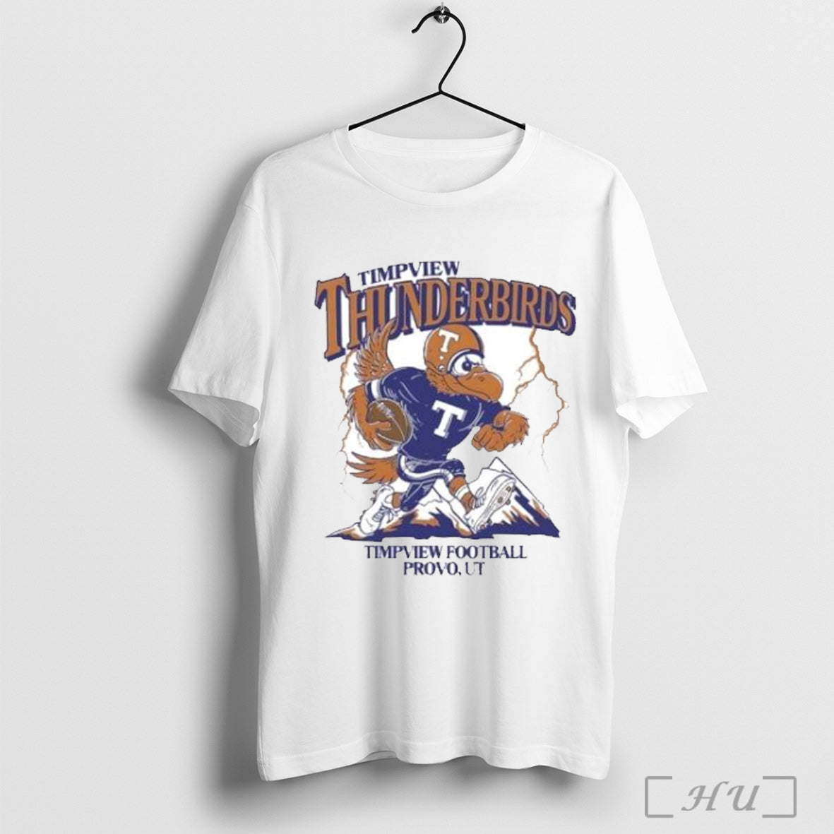 Officials Timpview Thunderbirds Football Provo Mascot Lightning Ornament T Shirt