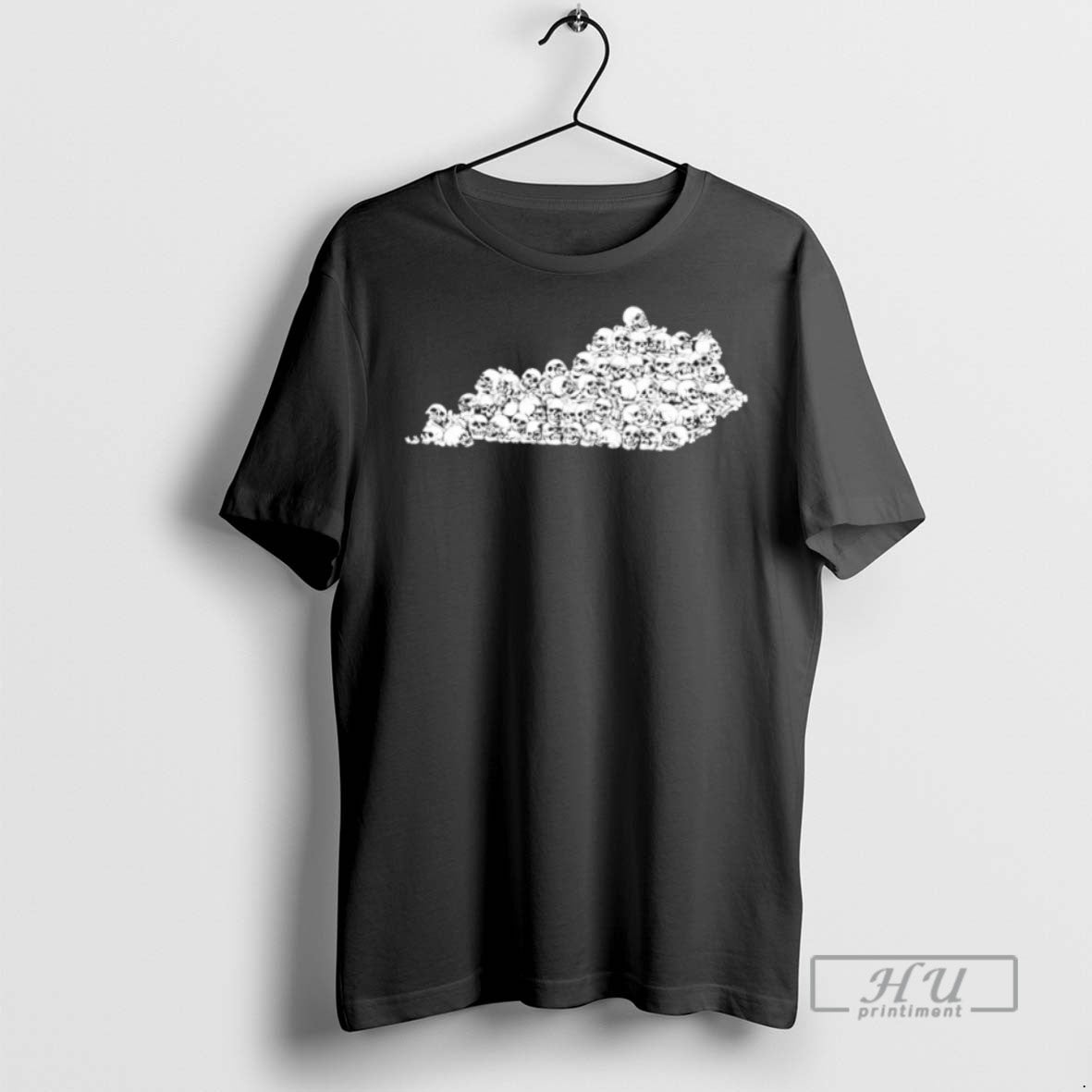 Officials Trending Skulls Kentucky Map T Shirt