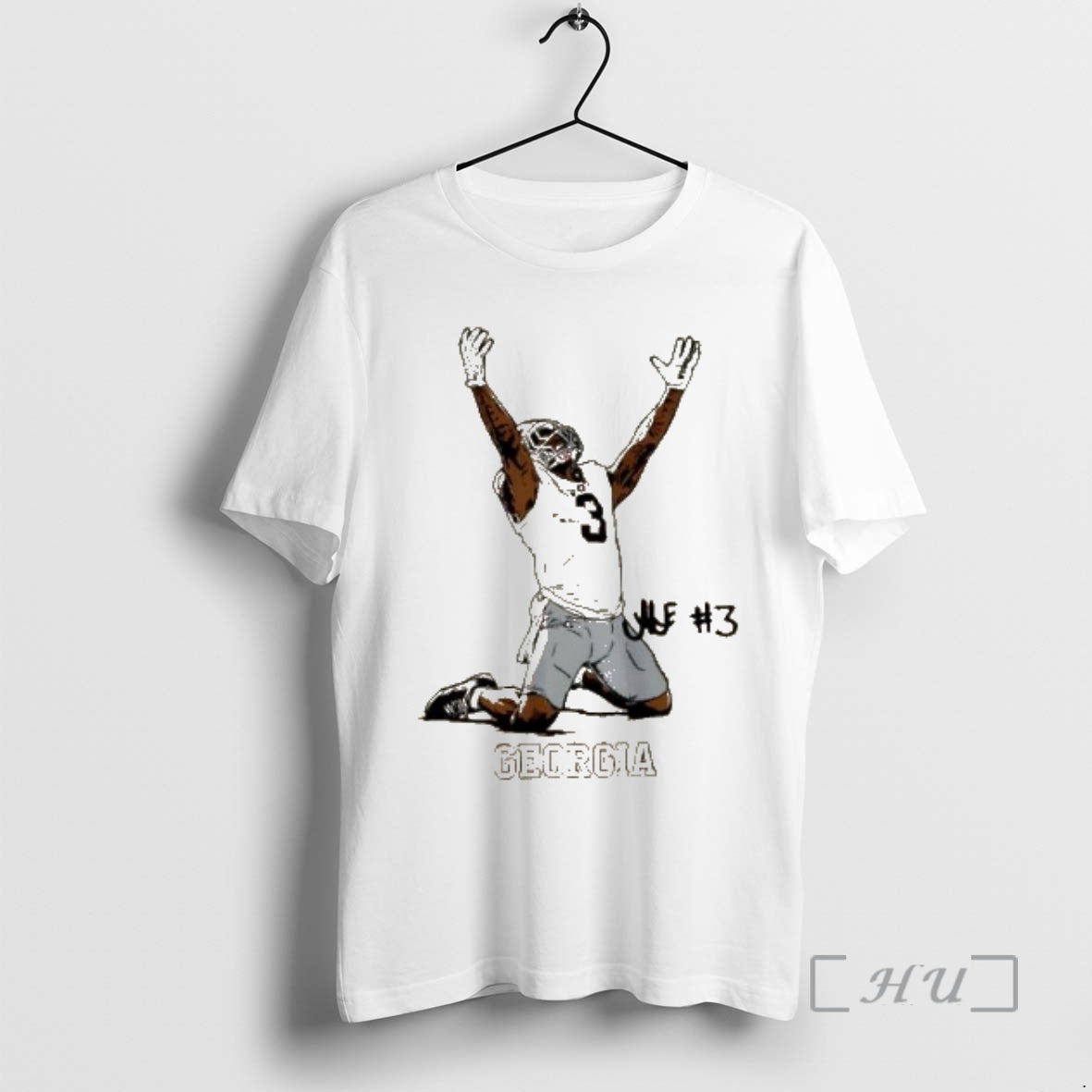 Officials Uga Georgia Bulldogs Football Nate Frazier End Zone Celebration Signature Premium T Shirts Sweater