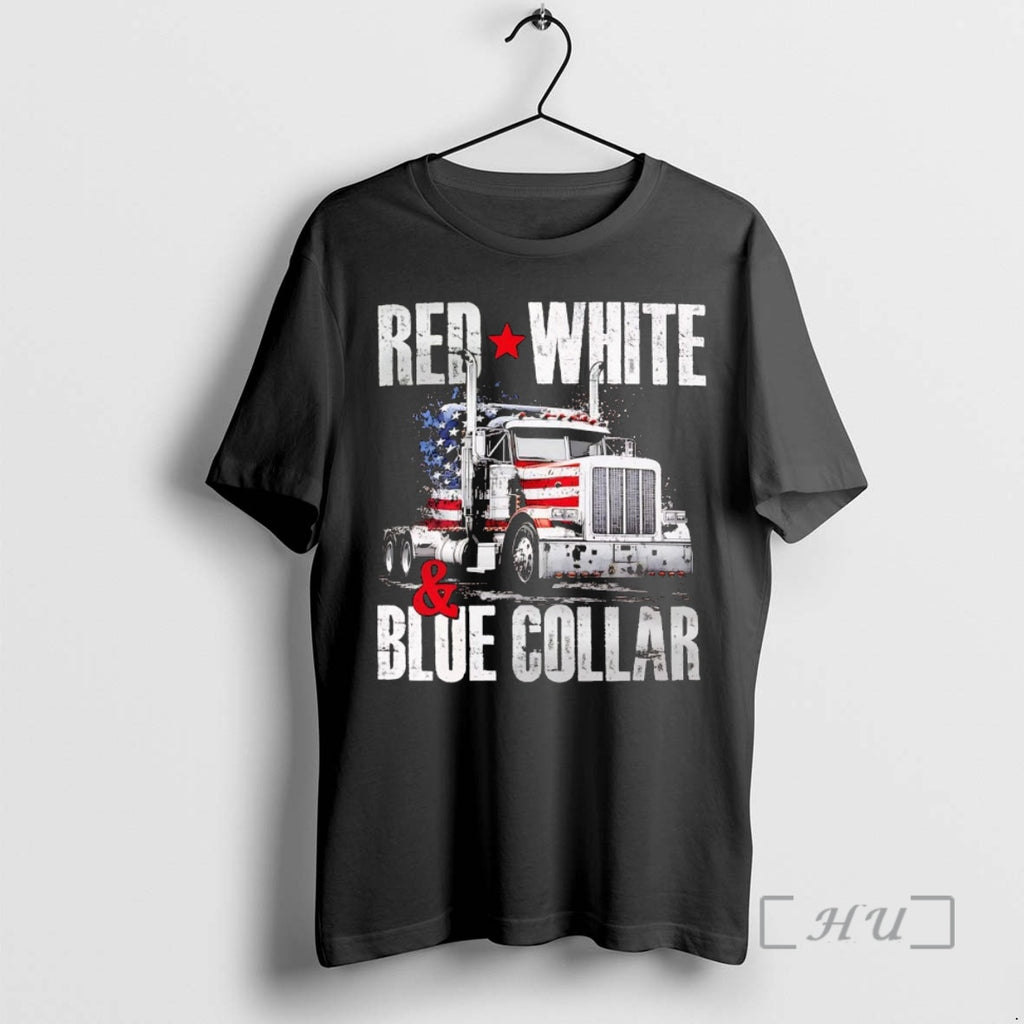 Officials Us Flag Red White And Blue Collar Truck
