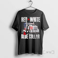 Officials Us Flag Red White And Blue Collar Truck