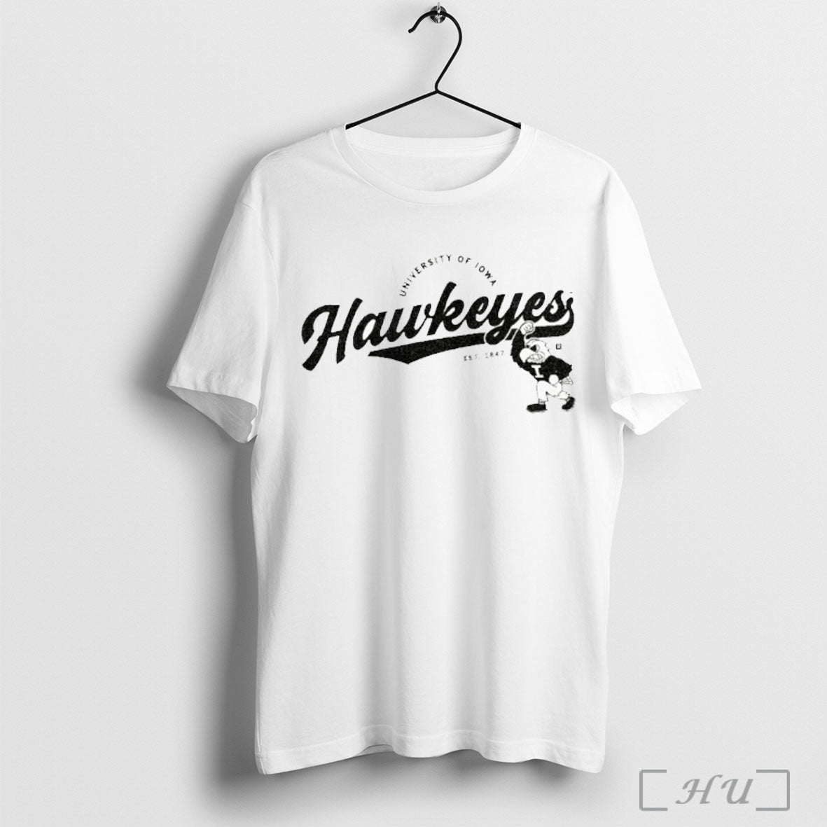 Officials University Of Iowa Hawkeye Script Logo Heavyweight T Shirt