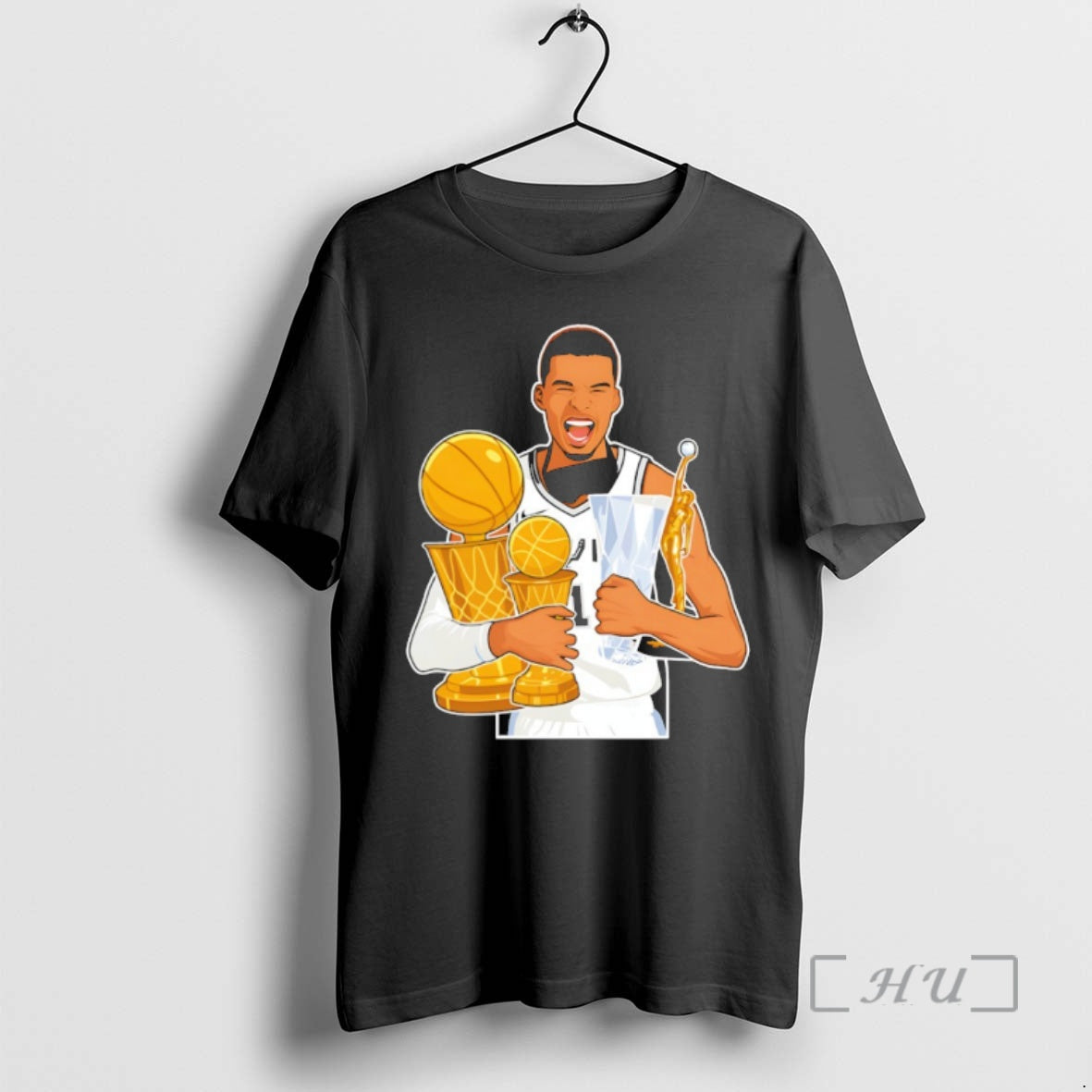 Officials Victor Wembanyama Cartoon Holding Trophy San Antonio Spurs Basketball Mvp Premium T Shirts Sweater