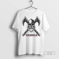 Officials Viking Valhalla Skull Crosses Axe T Shirts